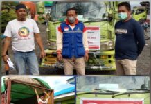 Anggota Polsek Bengo Pantau Pendistribusian Beras PPKM di GSP Bulog