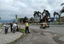 Imbau Masyarakat Berhati-hati Dalam Berkendara, Satlantas Polres Luwu Utara Lakukan Giat Preventif Turlalin