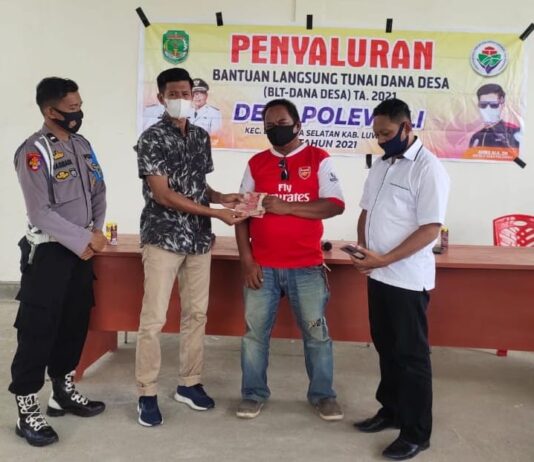 Salurkan BLT-DD Periode Februari Sampai Juli 2021, Ini Harapan Kades Polewali