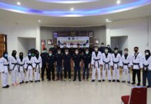 Jelang Pro Porprov, Budiman Kukuhkan 10 Atlet Taekwondo Luwu Timur
