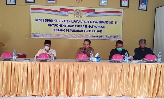 Reses DPRD Luwu Utara, Plt.Camat Malangke Berharap Fasilitas Infrastruktur Jalan dan Pemberdayaan Masyarakat
