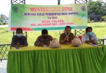 Hadiri Musyawarah RKPDes TA.2022 di Desa Tolada, Ini Harapan Plt.Camat Malangke