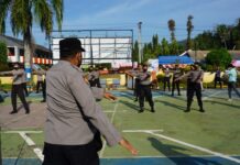 Tingkatkan Imun Personel Polres Luwu Timur Olahraga Pagi