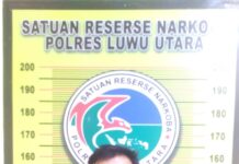 Warga Kompleks BTN Andi Djemma Diamankan Satres Narkoba Polres Luwu Utara