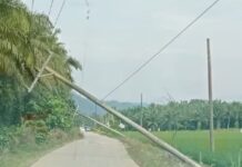 Tiang Listrik di Angkona Tumbang, Ini Penyebabnya !