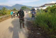 Jumat Bersih, Pemdes Wewangriu Giat Gotong Royong