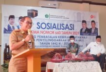 Sosialisasi KMA 660 Tahun 2021, Sekda Ajak JCH Luwu Timur Tetap Sabar dan Ikhlas