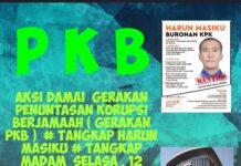 Gerakan PKB Desak Komisi Pemberantasan Korupsi, Segera Tangkap Harun Masiku dan Madam