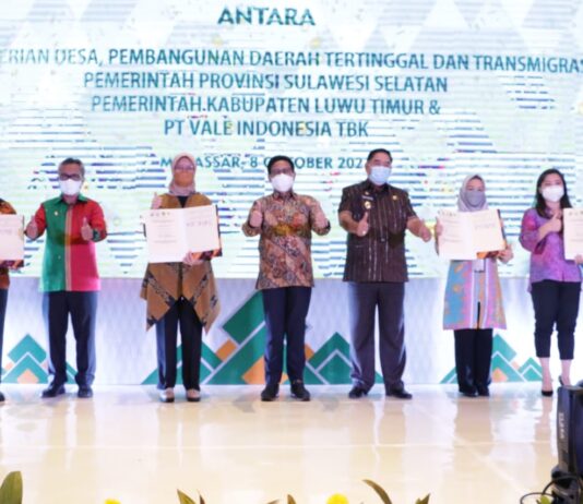 Wujudkan Kemandirian Desa, Pemkab Luwu Timur, Kemendes PDTT, Pemprov Sulsel dan PT. Vale Teken MoU