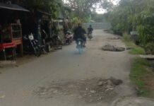 Jalan di Kampung Duri Pinrang Rusak Parah, Sopir Truk Nitip Timbunan