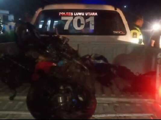 Tabrakan di Luwu Utara, Dua Orang Tewas Ditempat