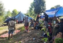 30 KK Masih Bertahan di Tenda Pengungsian Desa Sangtandung
