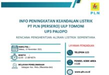 Besok Listrik di Wotu Padam 4 Jam, Ini Penyebabnya !