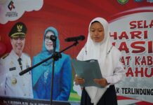 Hari Anak Nasional, Pelajar SMP Angkona Sampaikan Surat Tertulis Untuk Bupati
