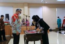Budiman Lantik 65 Pejabat Struktural Pemkab Luwu Timur