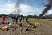 Pencegahan dan Pengendalian Kebakaran Hutan, PT CLM Gelar Diklat Fire Rescue