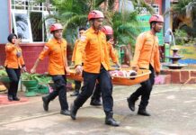 Antisipasi Gempa di Gedung Sekolah Bertingkat, BPBD Lutim Gelar Edukasi dan Simulasi