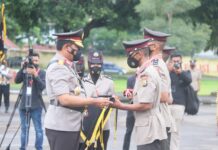 Kapolda Sulsel Pimpin Upacara Penutupan Pendidikan Bintara Polri TA. 2021