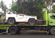 Diangkut ke Bengkel, Begini Kondisi Mobil Jatuh di Jembatan Gantung Bune Tewaskan 2 Orang