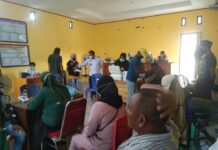 Kerjasama dengan Puskesmas, Pemdes Bahari Gelar Vaksinasi Covid-19