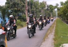 Jelang Tahun Baru 2022, Kapolsek Sukamaju Pimpin Patroli Gabungan TNI-Polri di Sukamaju