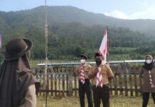 Penutupan Latihan Pramuka SMPN 1 Towuti, Pembina Imbau Anggota Wajib Vaksin