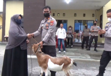 Ratusan Masyarakat Ikut Vaksin di Polsek Mangkutana, Hadiahnya Satu Ekor Kambing