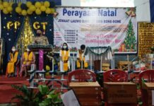 Kapolsek Burau Hadiri Perayaan Natal PPGT Jemaat Lauwo Baru