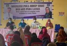 Pemdes Lampenai Sosialisasi Pola Hidup Sehat dan Gizi Pada Lansia