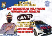 Satlantas Polres Luwu Utara Siapkan Pengawalan Khusus Pengantar Jenazah Secara Gratis