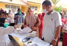 Dukung Siswa Merdeka Belajar, UPT SD 104 Laba Gelar Vaksinasi Pertama