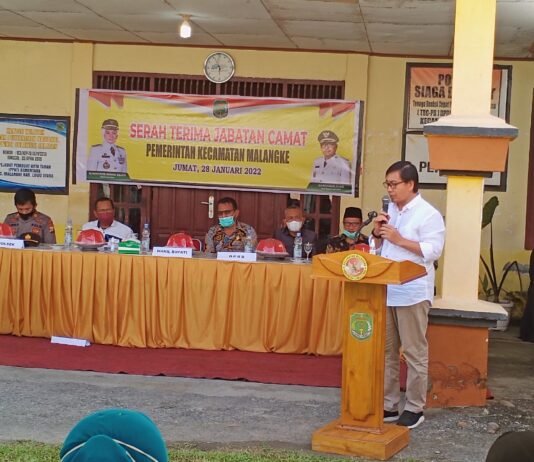 Sertijab Camat Malangke, Suaib Mansur : Tugas Kita Pengentasan Kemiskinan dan Mensukseskan Vaksinasi
