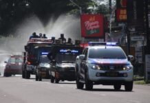 Omicron Melonjak, Sejumlah Fasilitas Umum di Pekalongan Disemprot Disinfektan