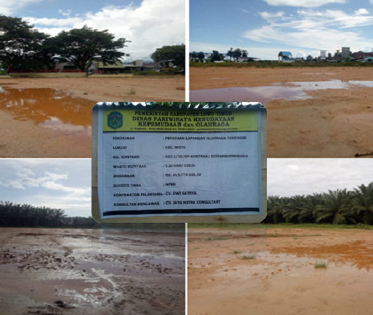 Diprotes Masyarakat, Ini Jawaban Kontraktor Proyek Lapangan Desa Tarengge