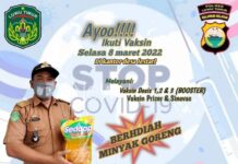 Pemdes Lestari Sediakan Minyak Goreng Hadiah Vaksin
