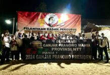 Immanuel Ebenezer Lantik Pengurus DPD Jokowi Mania NTT dan Deklarasi Ganjar Pranowo Capres 2024
