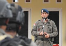 Dansat Brimob Polda Sulteng Pimpin Penutupan Latpraops Madagoraya Tahap II Tahun 2022