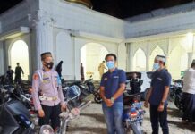 Hari ke-11 Ramadhan, Personil Polsek Baebunta Gencar PAM Sholat tarawih di Mesjid