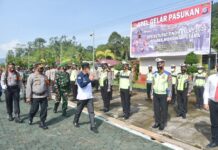 Polres Morowali Utara Laksanakan Apel Gelar Pasukan Ops Ketupat 2022