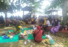 Manfaatkan Hari Libur Terakhir, Ribuan Pengunjung Padati Objek Wisata di Luwu Timur