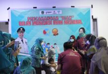 Canangkan BIAN Tk. Kab. Lutim, Sufriyati Ingatkan Pentingnya Imunisasi Anak