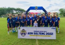 Morut Tundukkan Pemprov FC-B 3-2 Pada Liga ASN Sulteng, Ketua PKK Morut Serahkan Bonus Rp3,5 Juta