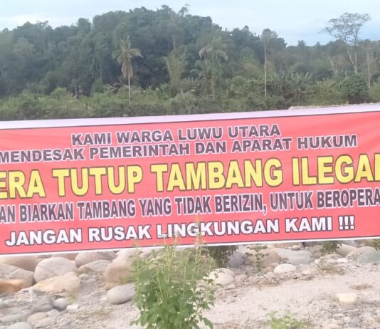 Warga dan Aktivis di Luwu Utara Minta Pihak Pemerintah dan Kepolisian Tertibkan Tambang Ilegal