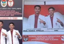 Selamat, Fahrul dan Viki Terpilih Sebagai Ketua dan Wakil Ketua BEM Fakultas Hukum Unanda Palopo