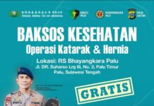 Hari Bhayangkara ke-76, Polda Sulteng Gelar Bakti Sosial Operasi Katarak dan Hernia