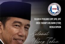 DPP ETOR Ucapkan Selamat HUT ke 61 Presiden Jokowi, Terus Kawal dan Dukung Pemerintah Sampai 2024