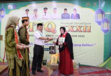 Asisten Pemerintahan Pimpin Kafilah Lutim Pada Penerimaan Peserta MTQ XXXII Sulsel di Bone