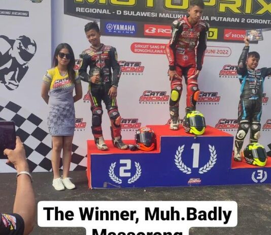 Muhammad Badly Rider Muda Asal Luwu Timur Kembali Ukir Prestasi di Kejurnas Motoprix Gorontalo