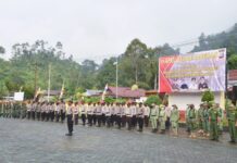 Siap Amankan Pilkades Serentak 2022, Polres Morowali Utara Laksanakan Apel Gelar Pasukan