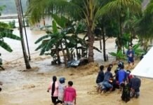 Diguyur Hujan Deras, Air Sungai Dusun Makawa Meluap ke Pemukiman Warga Hingga Jalan Trans Sulawesi